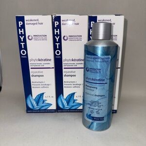 3 PACK Phyto Phytokeratine Repair Shampoo 6.7 fl oz Each x3 NIB